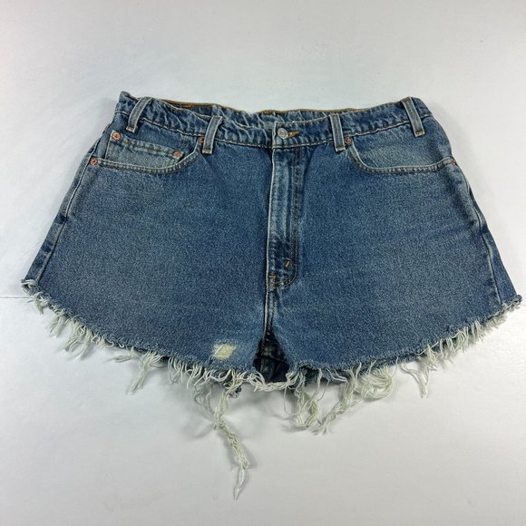 Levi's Other - VTG 90s Levi's Jean Shorts Mens 33* 505 Blue Faded Cut Off Denim Jorts Tag 36